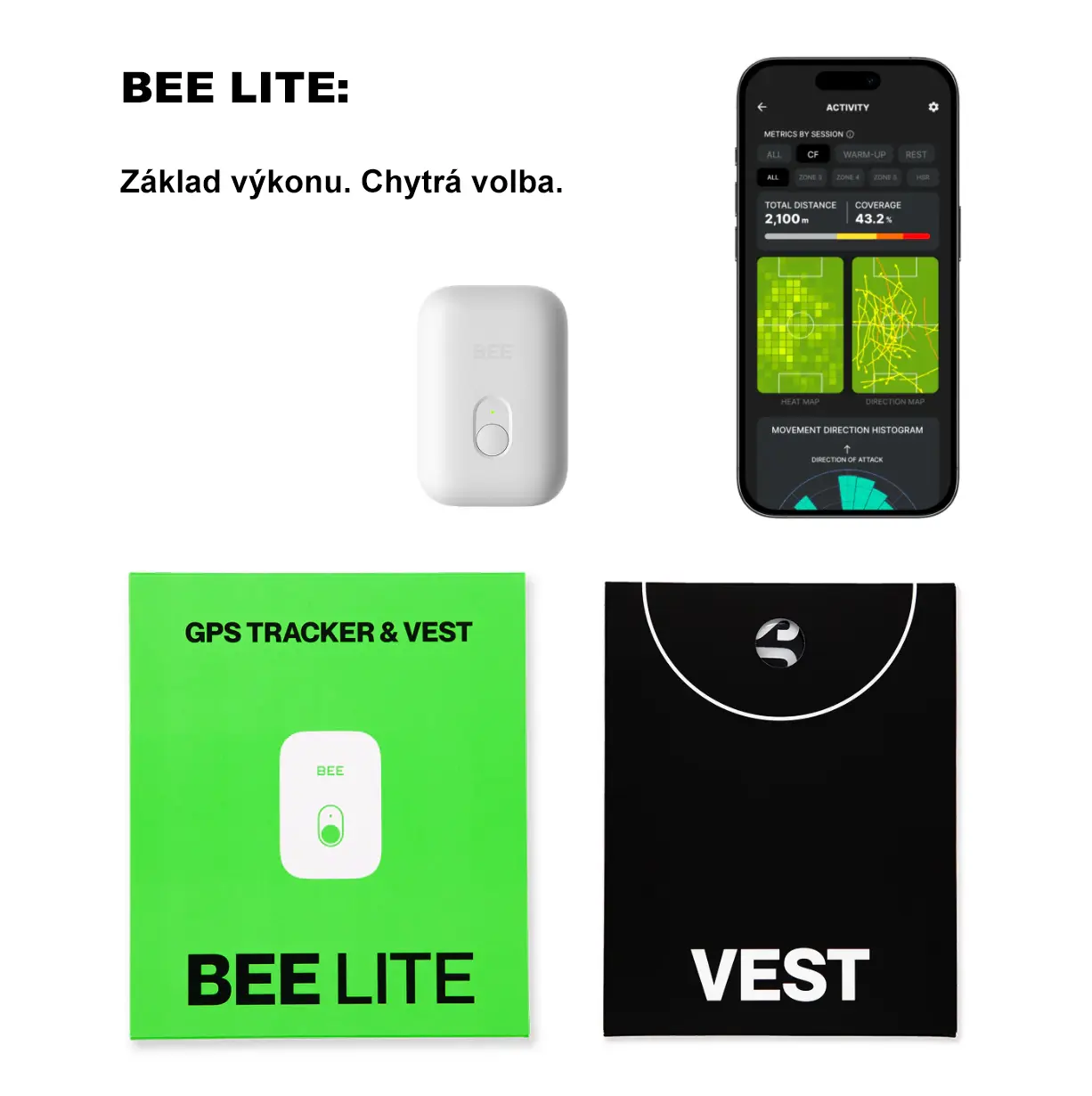 Fotbalová GPS vesta SOCCERBEE LITE